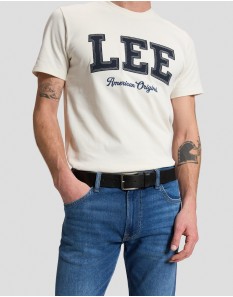 Lee Embossed Logo Belt Black Ανδρική Δερμάτινη Ζώνη 112387427