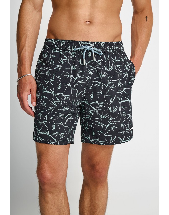 Funky Buddha Ανδρικό Μαγιό με τύπωμα Anthracite FBM013-019-16