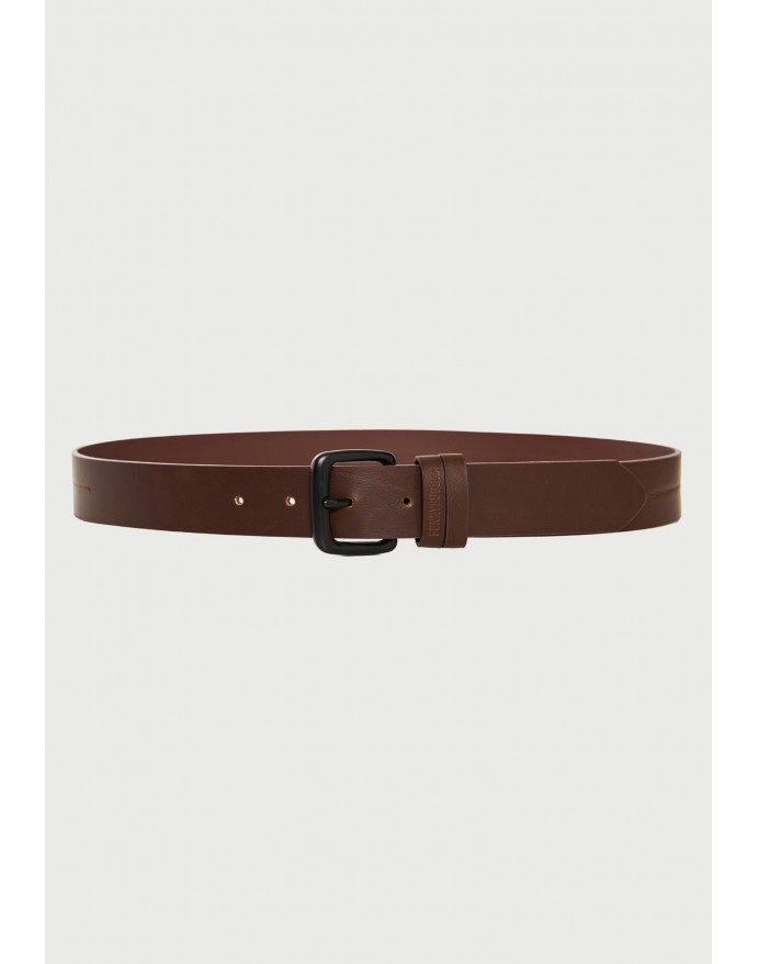 Funky Buddha Ανδρική ζώνη με τετράγωνη αγκράφα Brown FBM014-331-10
