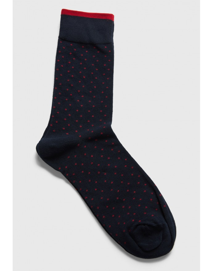 Funky Buddha Ανδρικές Κάλτσες με micro pattern Navy FBM014-360-10