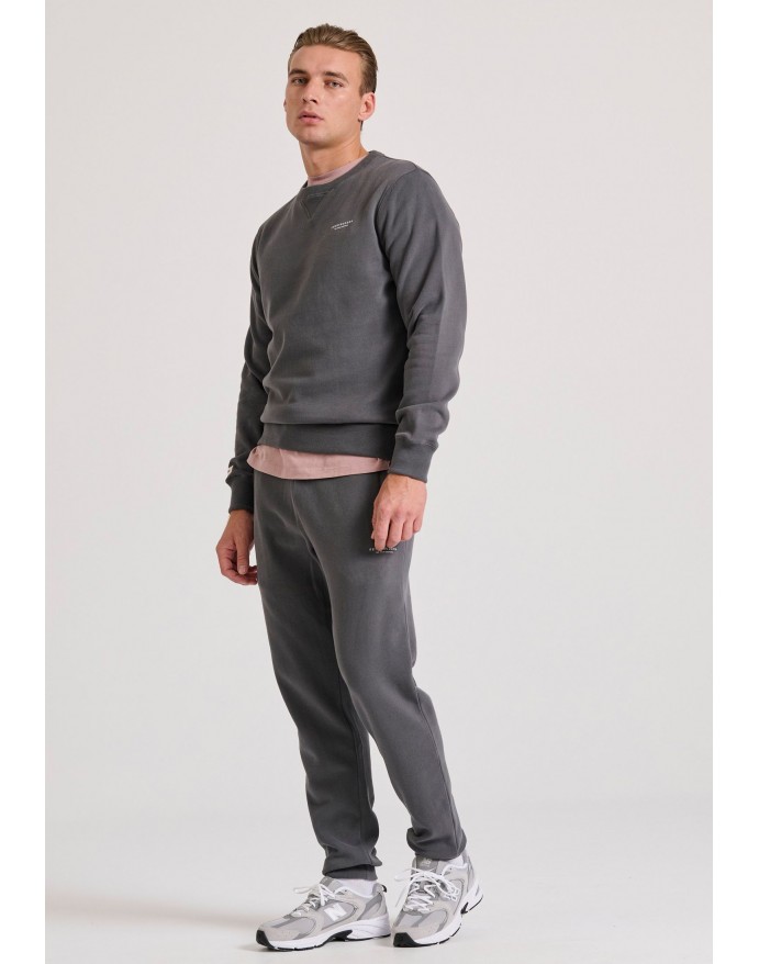 Ανδρικό φούτερ με τυπωμένο logo Funky Buddha Dk Grey FBM010-003-06 Ανδρικό φούτερ με τυπωμένο logo Funky Buddha Dk Grey FBM010-003-06