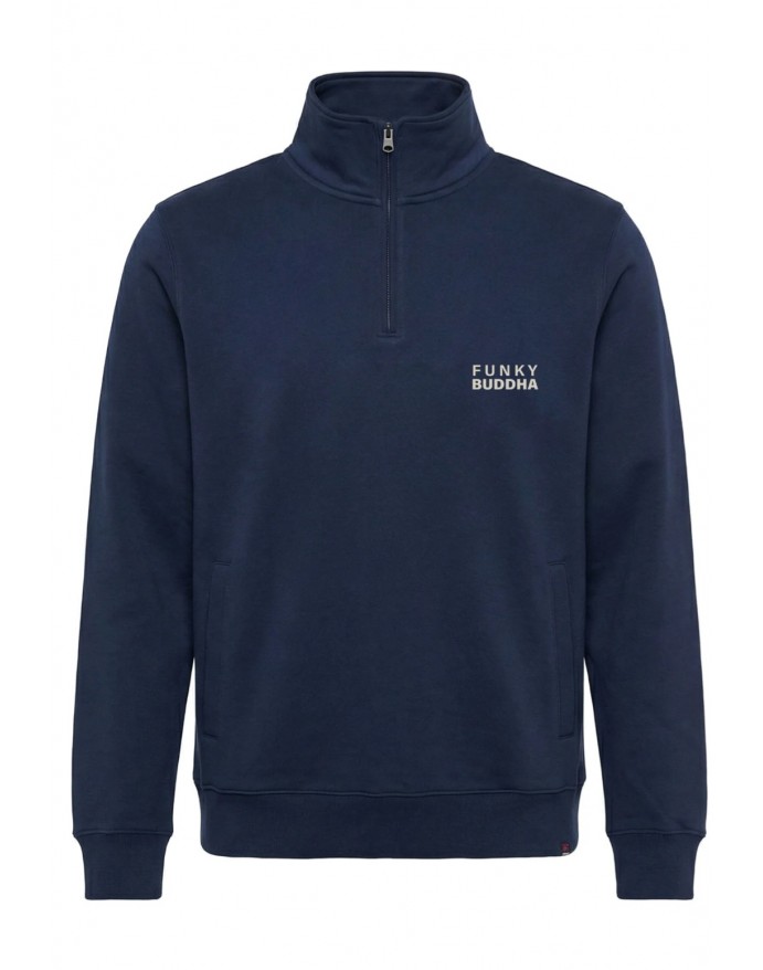 Funky Buddha Ανδρικό Φούτερ Half Zip Navy FBM014-005-06