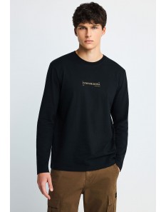 Funky Buddha Ανδρικό Longsleeve T-Shirt Black FBM014-005-07