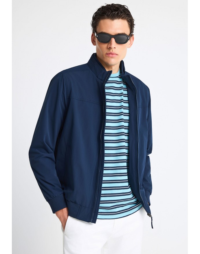 Funky Buddha Ανδρικό Ελαφρύ Bomber Μπουφάν Navy FBM013-006-01 Funky Buddha Ανδρικό Ελαφρύ Bomber Μπουφάν Navy FBM013-006-01