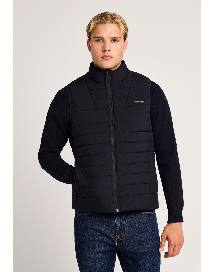 Funky Buddha Ανδρικό Αμάνικο Καπιτονέ Μπουφάν Navy FBM014-001-01 Funky Buddha Ανδρικό Αμάνικο Καπιτονέ Μπουφάν Navy FBM014-001-01