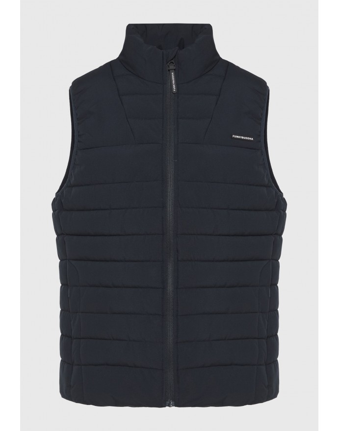 Funky Buddha Ανδρικό Αμάνικο Καπιτονέ Μπουφάν Navy FBM014-001-01 Funky Buddha Ανδρικό Αμάνικο Καπιτονέ Μπουφάν Navy FBM014-001-01