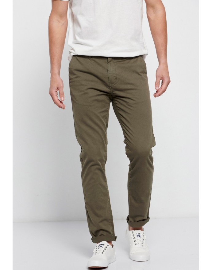 Funky Buddha Ανδρικό Παντελόνι Chino Khaki FBM007-001-02