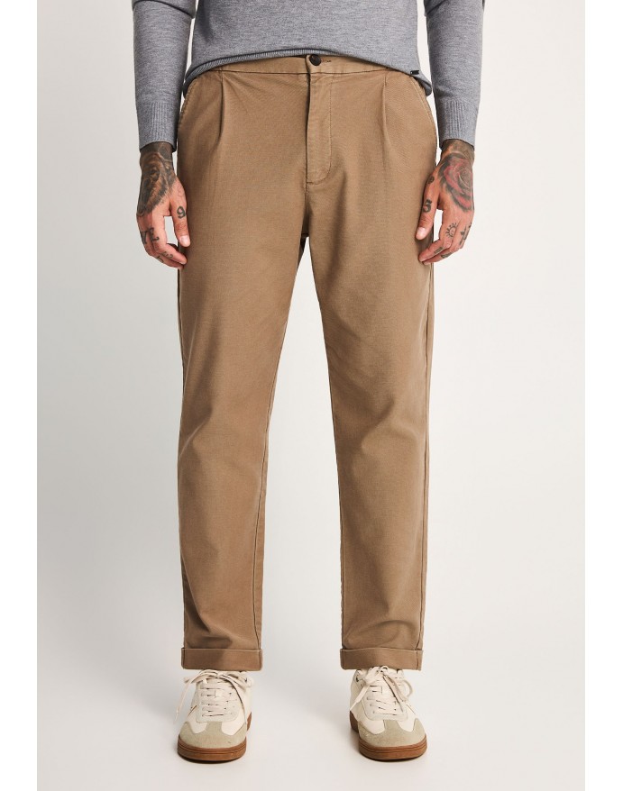 Funky Buddha Ανδρικό Chino Παντελόνι Loose Tapered Wood FBM014-007-02 Funky Buddha Ανδρικό Chino Παντελόνι Loose Tapered Wood FBM014-007-02