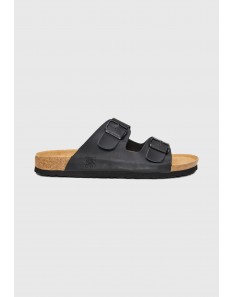 Funky Buddha Ανδρικά Δερμάτινα Σανδάλια Black FBM013-004-08