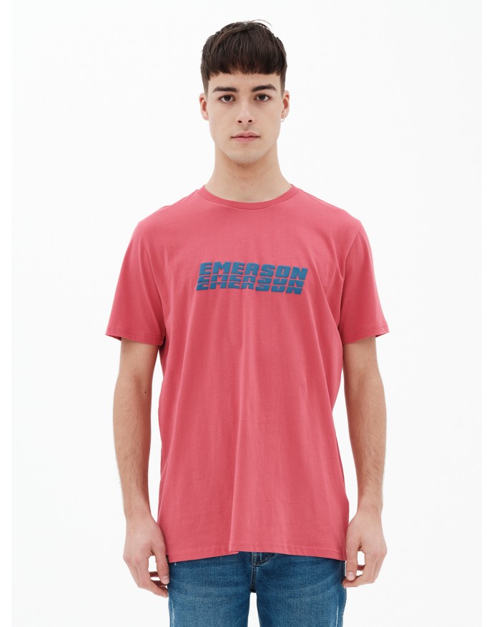 Emerson Ανδρικό T-Shirt με τύπωμα Apple Red 221.EM33.05