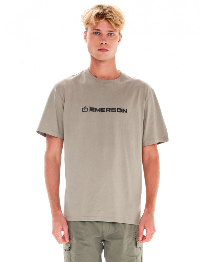 Emerson Logo Ανδρικό Κοντομάνικο Βαμβακερό T-Shirt Misty Green 241.EM33.02