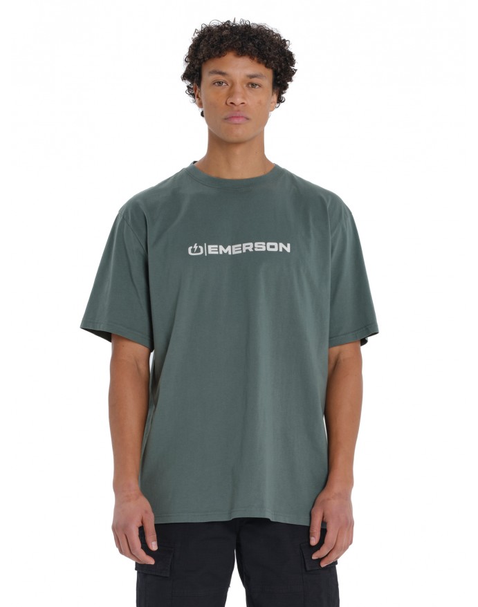 Emerson Logo Ανδρικό Κοντομάνικο T-Shirt Silver Pine 261.EM33.03
