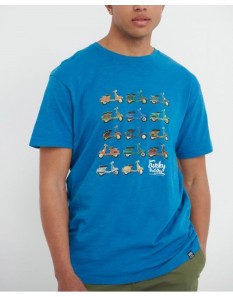 Funky Buddha Ανδρικό T-Shirt με Graphic Τύπωμα LT Cobalt FBM005-348-04