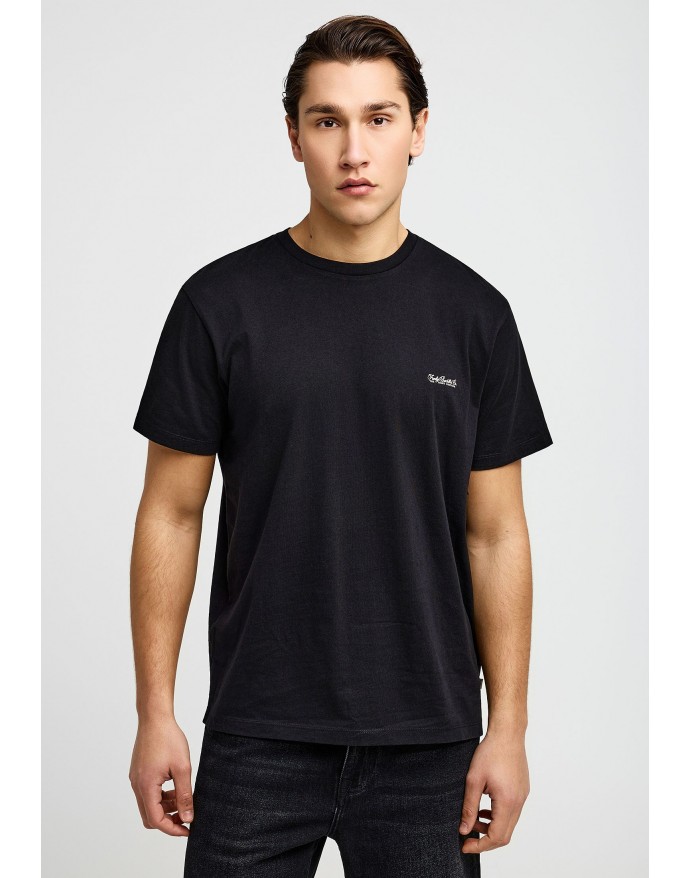 Funky Buddha Ανδρικό Μονόχρωμο T-Shirt Black FBM013-001-04