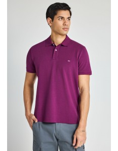 Funky Buddha Ανδρική Κοντομάνικη Μπλούζα Polo Pique Grape Juice FBM013-001-11