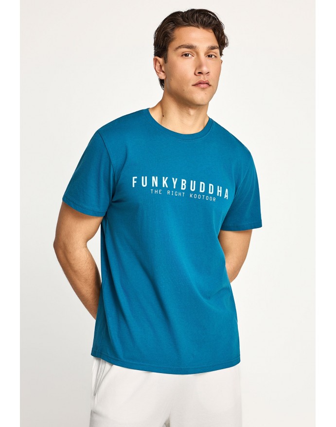 Funky Buddha Ανδρικό T-Shirt με τύπωμα Ocean Depth FBM013-011-04