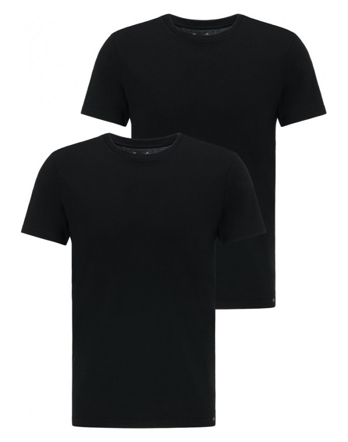 T-Shirt Lee CREW BLACK Πακέτο 2 Τεμαχίων Μαύρο L680CM01
