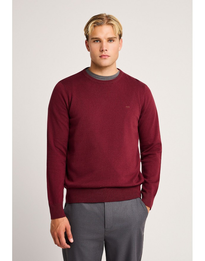 Funky Buddha Ανδρική Μονόχρωμη Πλεκτή Μπλούζα Burgundy FBM014-001-09 Funky Buddha Ανδρική Μονόχρωμη Πλεκτή Μπλούζα Burgundy FBM014-001-09