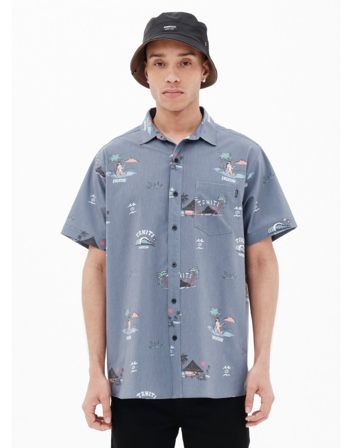 Emerson Ανδρικό Κοντομάνικο Πουκάμισο PR270 Midnight Blue 221.EM61.03