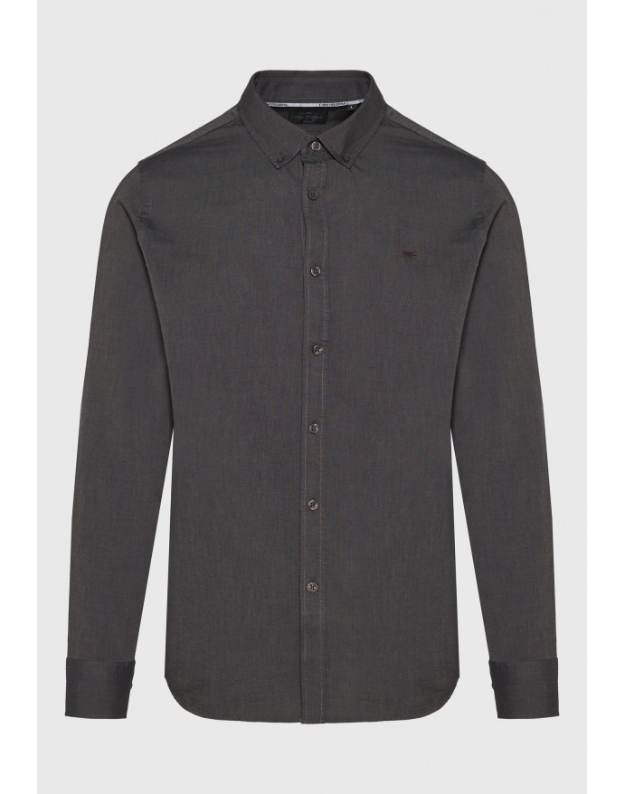 Funky Buddha Ανδρικό βαμβακερό πουκάμισο με button-down γιακά Moon Mist Mel FBM014-001-05 Funky Buddha Ανδρικό βαμβακερό πουκάμισο με button-down γιακά Moon Mist Mel FBM014-001-05