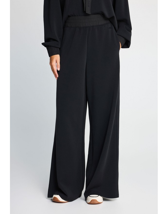 Funky Buddha Γυναικείο straight fit παντελόνι φόρμας από modal Black FBL014-105-02 Funky Buddha Γυναικείο straight fit παντελόνι φόρμας από modal Black FBL014-105-02