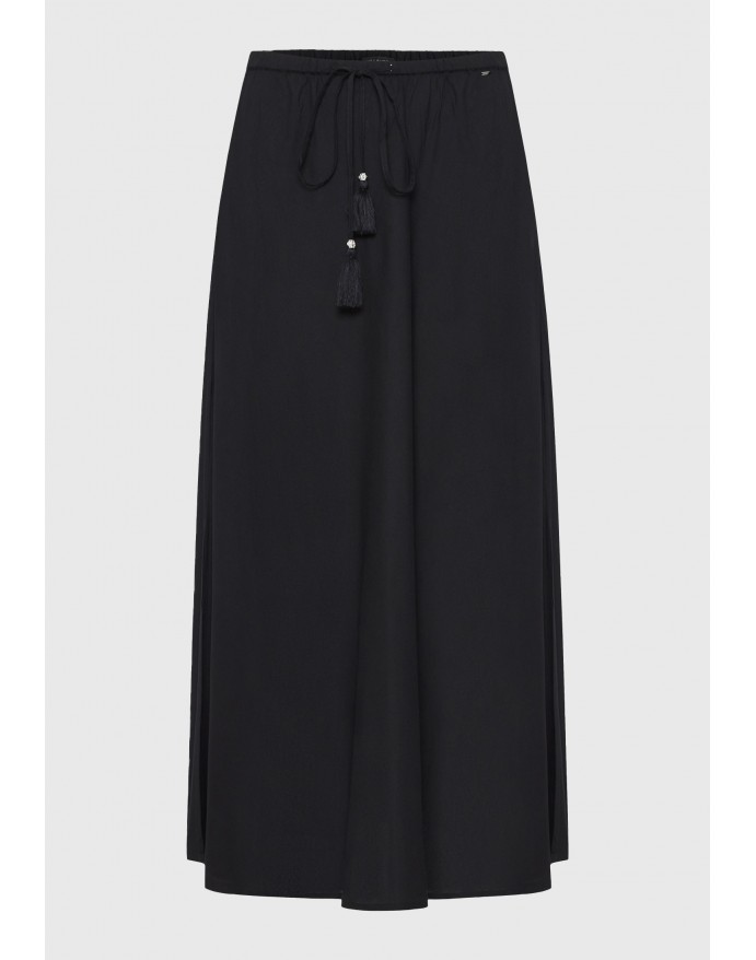 Funky Buddha Γυναικεία Μάξι Φούστα με λάστιχο στην μέση Black FBL013-100-14 Funky Buddha Γυναικεία Μάξι Φούστα με λάστιχο στην μέση Black FBL013-100-14