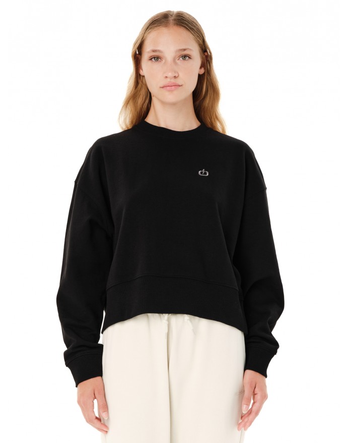 Emerson Γυναικείο Cropped Φούτερ Black 262.EW20.90 Emerson Γυναικείο Cropped Φούτερ Black 262.EW20.90