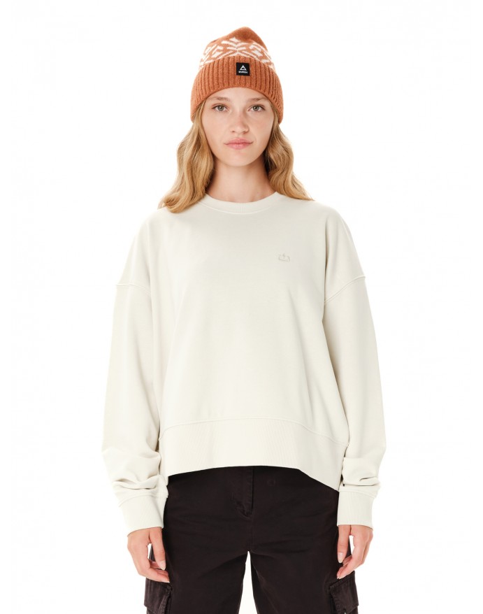 Emerson Γυναικείο Cropped Φούτερ Clay White 262.EW20.90 Emerson Γυναικείο Cropped Φούτερ Clay White 262.EW20.90
