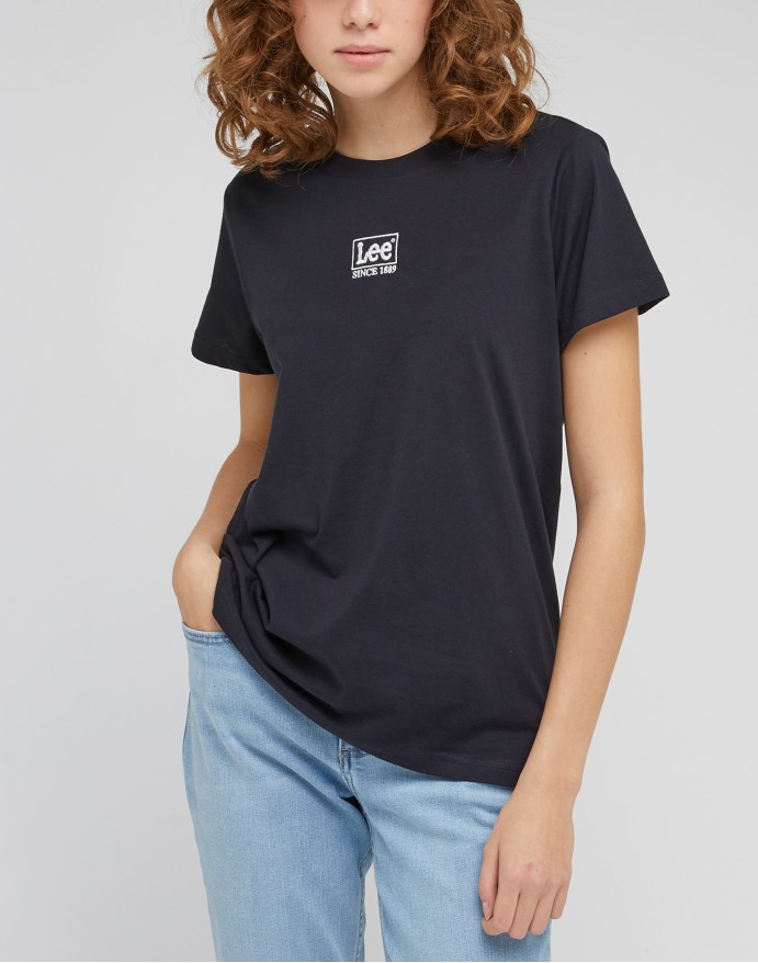 Lee Small Logo Tee Black Γυναικείο T-Shirt L49EEH01