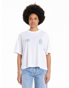 Emerson Γυναικείο Κοντομάνικο T-Shirt με τύπωμα White 261.EW33.60
