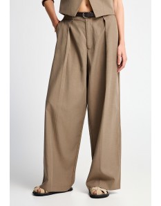 Funky Buddha Γυναικεία Casual Wide Leg Παντελόνα Cigar FBL013-106-02