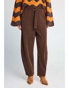 Funky Buddha Γυναικείο κοτλέ παντελόνι jogger με ζώνη Wood FBL014-144-02