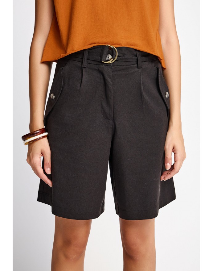 Funky Buddha Γυναικεία Βερμούδα Black FBL013-103-03 Funky Buddha Γυναικεία Βερμούδα Black FBL013-103-03