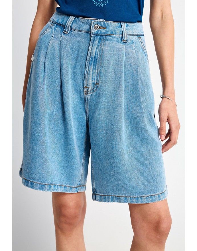 Funky Buddha Γυναικείο Jean Σορτς  Lt Blue FBL013-162-03