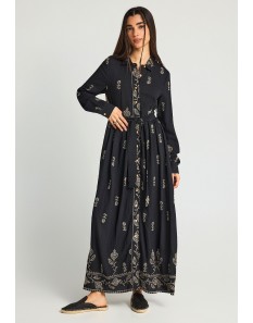 Funky Buddha Maxi Φόρεμα Black FBL013-119-13