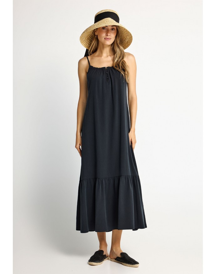 Funky Buddha Maxi Φόρεμα Black FBL013-142-13 Funky Buddha Maxi Φόρεμα Black FBL013-142-13