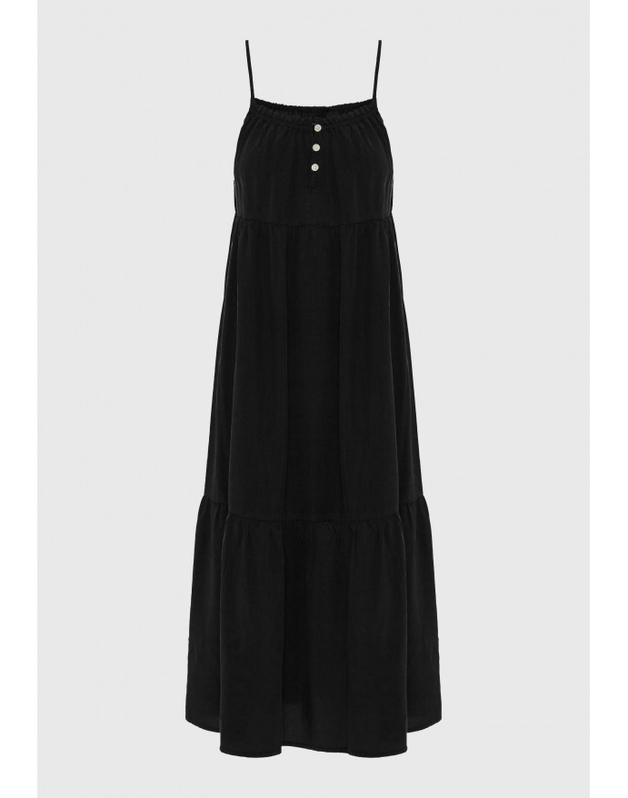 Funky Buddha Maxi Φόρεμα Black FBL013-142-13